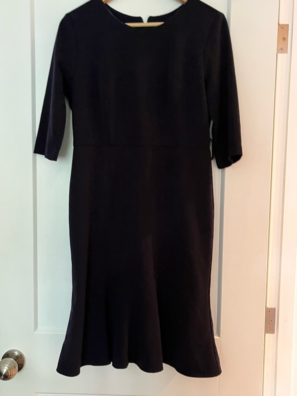 Oscar de laRenta Italy Black Midi Classic Tailored Dress 4